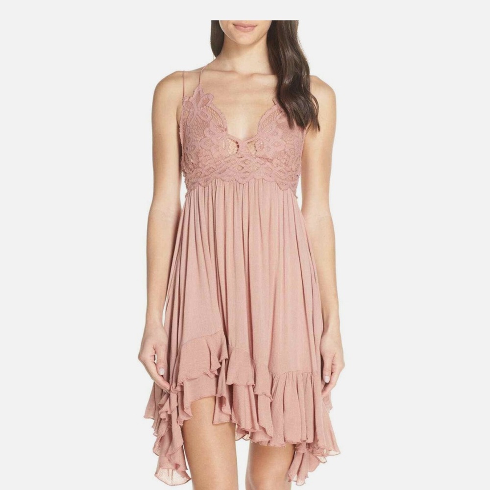Free People Pink Lace Dress